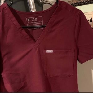 FIGS burgundy scrubs size medium